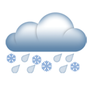 Wetter: Regen und Schnee, 2°